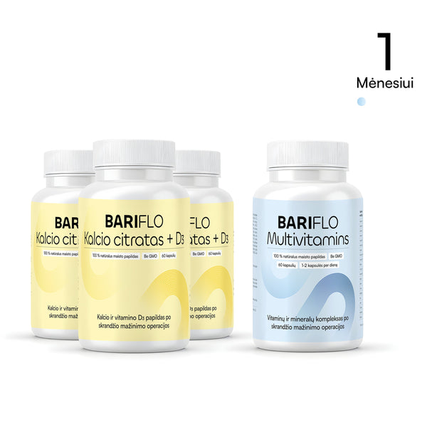 Multivitaminų ir kalcio citrato rinkinys po bariatrinių operacijų (1 mėnesiui)